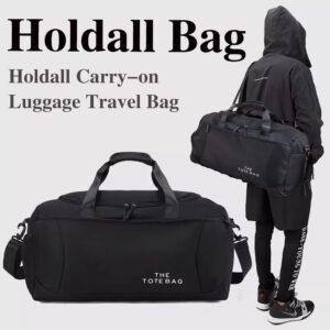 5ccc2b20-a34a-4df7-a97c-5e278c1d983d.jpg 52x27x25cm Large Black Sport Gym Tote New Duffle Bag Travel Work Gear Bag