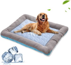 847ae09f-c677-4e67-84cf-ecfc9e2434d0.jpg Pet Cooling Pad Bed For Dogs Cats Puppy Kitten Cool Mat Pet Blanket Ice Silk Material Soft For Summer Sleeping  Blue Breathable