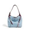 8685fde8-f38a-4a8d-a71f-047b5d7bda05_trans.jpeg Top Layer Cowhide With Denim Fashion All-match Large Capacity Shoulder Tote Bag