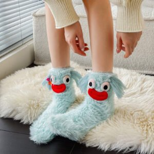 942fb27a-3a2c-4230-be40-4dc1341f31bd.jpg Funny Plush Mid-calf Length Thermal Room Socks