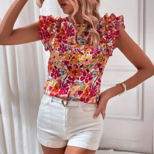 O1CN01kDfpMy1kr8iJ7mYMm_2217529464736-0-cib.jpg Fashion Floral Print Fashion Short-sleeved Shirt For Women