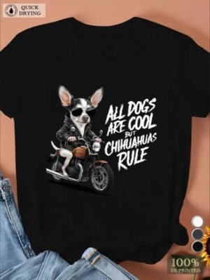 a5a175f8-9171-47c4-9b2e-5496e8bd1716.jpg Plus Size Women's Chihuahua On Motorcycle Short Sleeve Sports T-Shirt