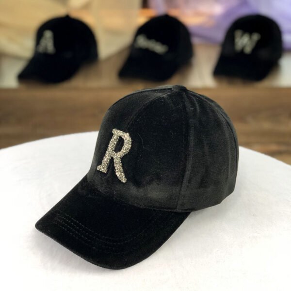 Letter Gold Velvet Baseball Cap Casual All-match Korean Peaked Cap